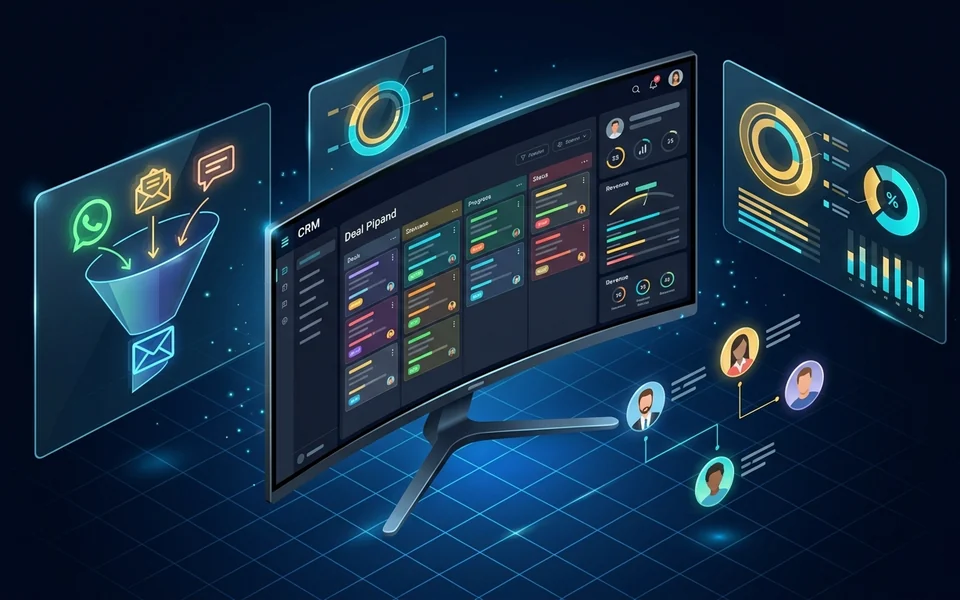 CRM Takana Empresarial con pipeline Kanban omnicanal y gestión de leads